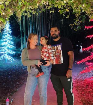 Keizer University graduate Kevin Buchanan with wife Hannah and daughter Anaya - Criminal Justice Program Students Help Those With Mental Health and Substance Abuse Issues - Alumni Spotlight