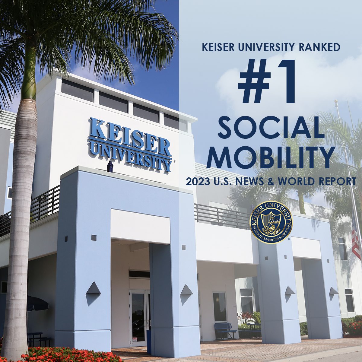 Keiser University Tops U.S. News & World Report Ranking for Social Mobility