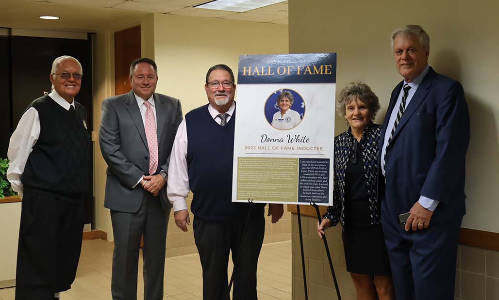 KUCOG Faculty Member and LPGA/PGA Professional Donna White is Presented with the South Florida PGA Hall of Fame Award
