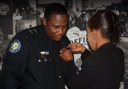 Officer Dedicates Keiser Award to Mother and Grandmother