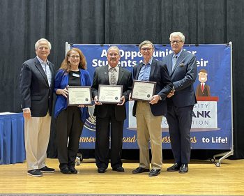 George Stamas Dr Katherine Emerson Juan Pagan Philip Crowley And Dr Gary Vonk - Keiser University’s Pitch Contest Encourages Innovation - Academics