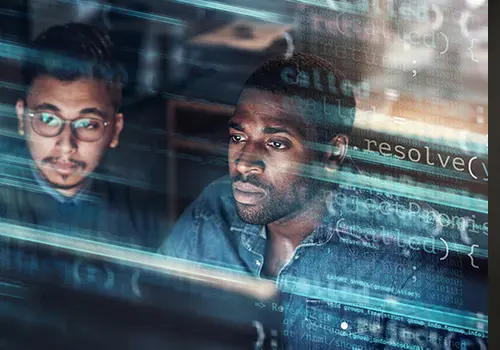 Cybersecurity student monitoring networks and protecting digital systems from threats