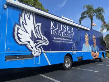 mobile simulation bus - keiser university - simulation