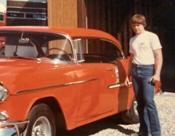 John Stuart with his classic Chevrolet shortly before joining the U.S. Marine Corps.