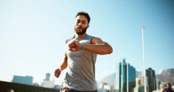 Man running outdoors